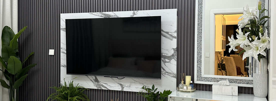 Modern Media Wall Installation